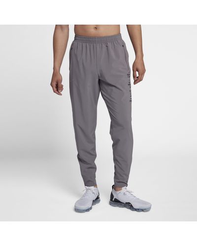 Nike Essential Woven Running Trousers in Grey (Grey) for Men - Lyst