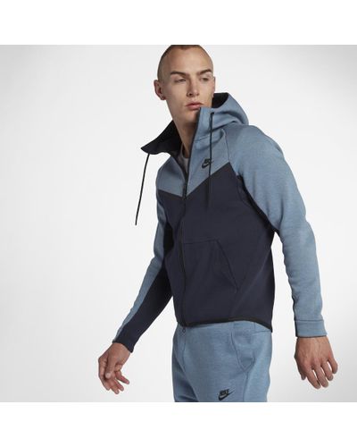 nike tech fleece windrunner hoodie blue
