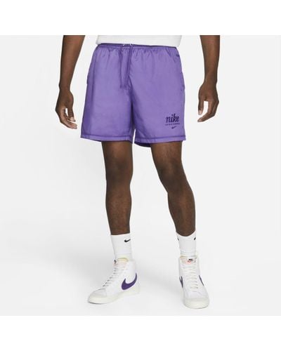 Nike Sportswear Woven Shorts in Purple for Men - Lyst