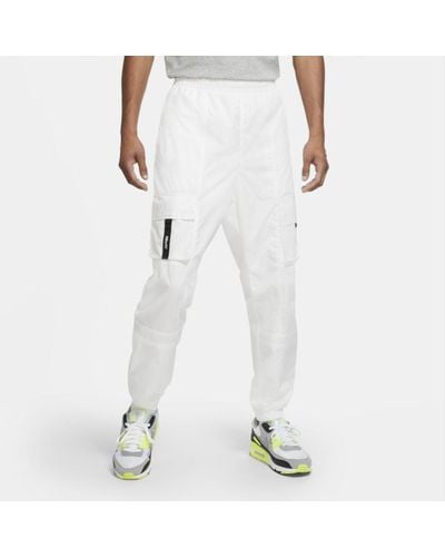 nike woven pants white