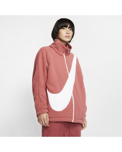 Nike Fleece Sportswear Swoosh Women's Reversible Sherpa Jacket (light  Redwood) - Clearance Sale | Lyst UK