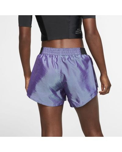 Nike Synthetic Tempo Lux Running Shorts in Purple - Lyst