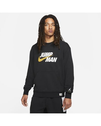 nike jordan jumpman crew neck sweat in grey