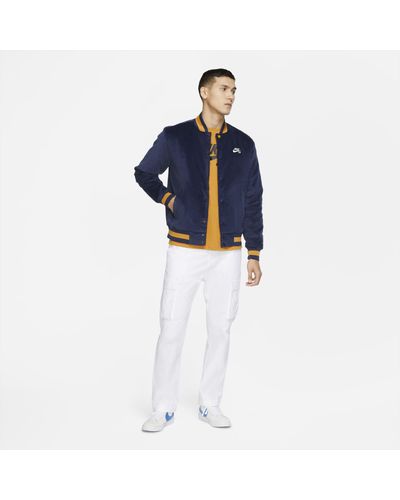 Nike Sb Corduroy Skate Bomber in Blue 