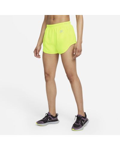 nike running shorts yellow