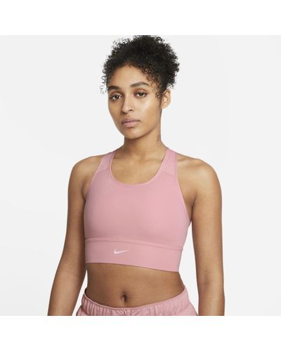 hot pink longline sports bra