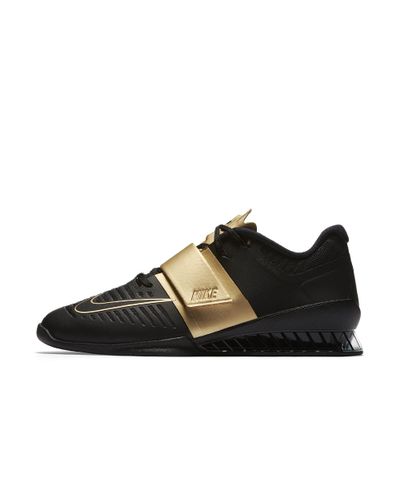 gold weightlifting shoes