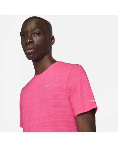 mens pink nike miler t shirt