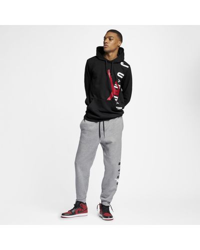 Nike Jordan Jumpman Air Lightweight Fleece Sweatshirt in Black for Men -  Lyst