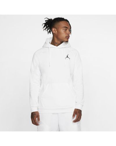 Nike Jordan Jumpman Fleece Pullover Hoodie in White for Men - Lyst