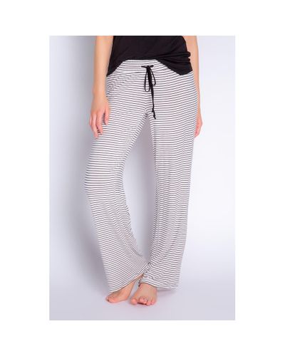 PJ Salvage Women's Baja Babe Striped Pant- Ivory