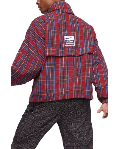 nike plaid jacket