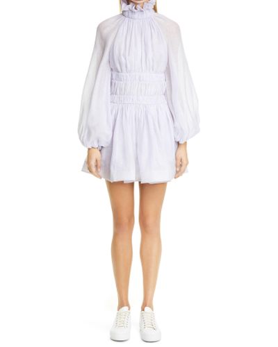 zimmermann luminous long sleeve mini