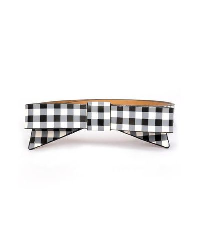 Kate Spade Gingham Bow Belt - Black