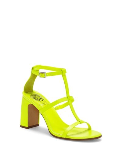 Vince Camuto Balindah Cage Sandal in Yellow Leather (Yellow) - Lyst