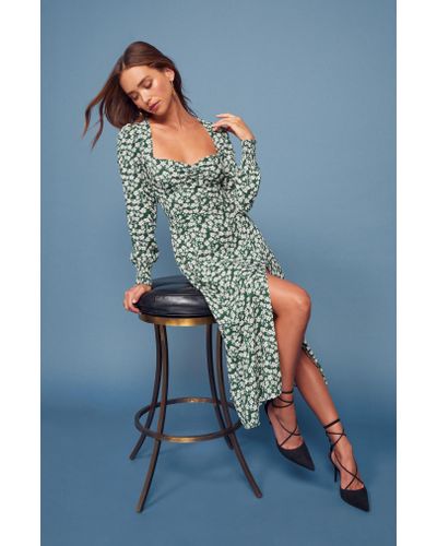 galena long sleeve midi dress reformation