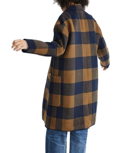 buffalo check sweater coat madewell
