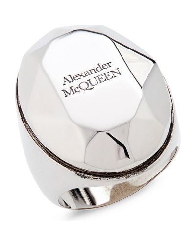 Metallic Alexander McQueen Rings for Men Lyst