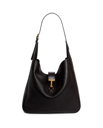 Sac Hobo En Fausse Fourrure Tom Ford - Modèle L1470TSY003G1G008 - Gris - Neuf Étiqueté