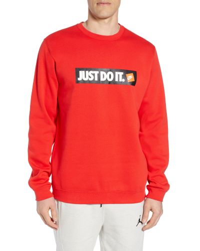 nike just do it red sweatshirt