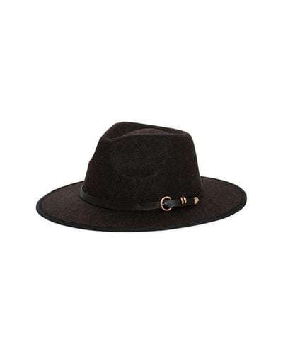 Nordstrom Buckle Accent Rancher Hat - Black