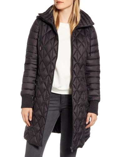 bernardo quilted long coat