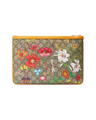 floral gucci pouch