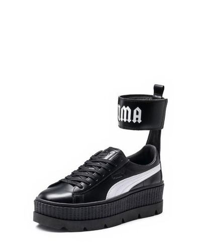 Puma Fenty By Rihanna Ankle Strap Creeper Sneaker In Black Lyst