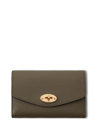 Mulberry Medium Darley Leather Wallet - Gray