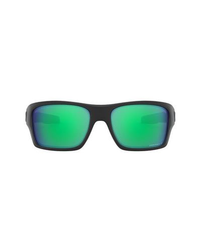 Oakley Turbine 65Mm Polarized Oversize Rectangular Sunglasses - Green
