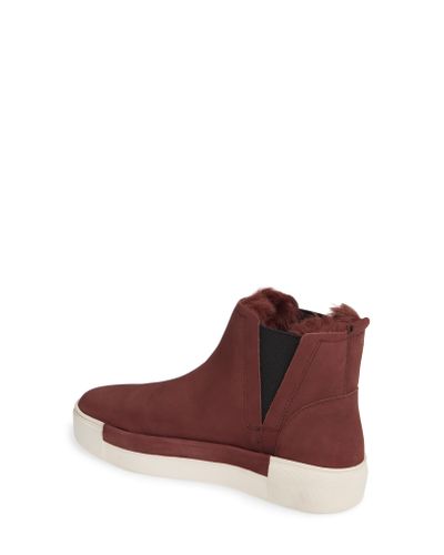 fur lined platform sneakers