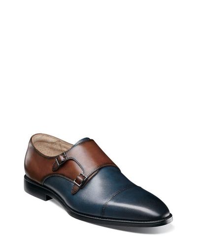 Stacy Adams Armond Mocassini Uomo Con Fibbia, Puntale Cap-Toe, Suola Gomma Antiscivolo