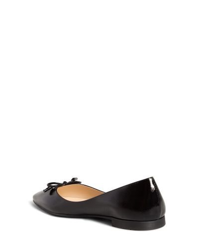 Prada Bow Logo Pointed Toe Flat - Lyst
