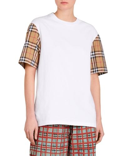 burberry vintage check sleeve t shirt