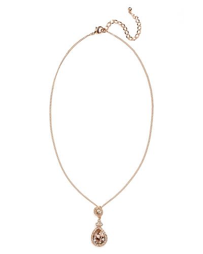 Givenchy Wingate Swarovski Crystal Pendant Necklace In Pink Lyst - Givenchy Rose Gold And Swarovski Crystal Pendant Necklace