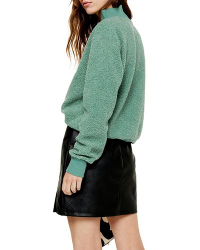 funnel neck half zip sweatshirt