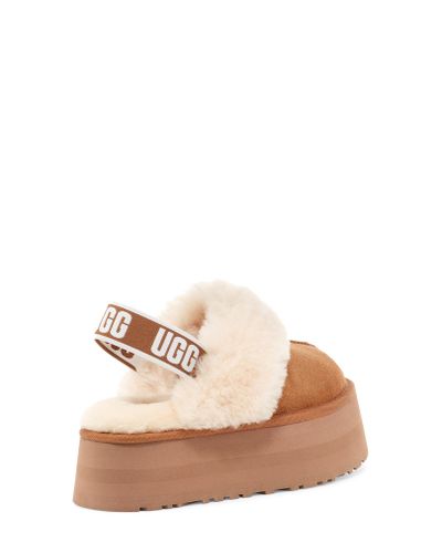 ugg funkette suede shearling platform slippers