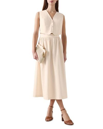 LK Bennett Pernille Sleeveless Maxi Dress - Natural