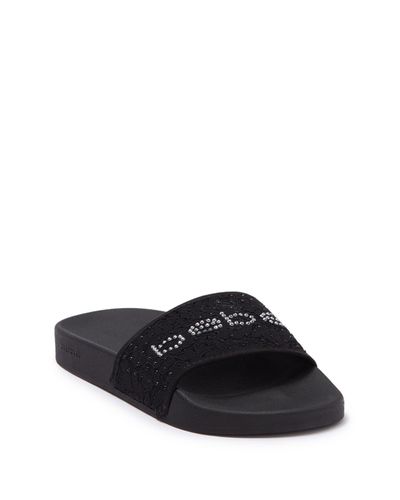 bebe black slides