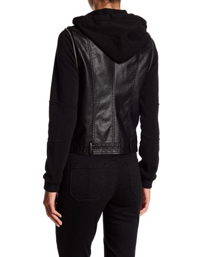 leather jacket with sweater