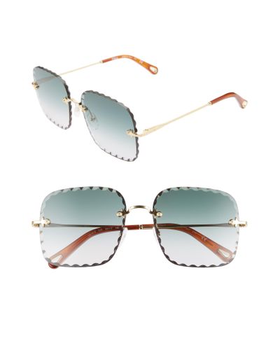 chloe square aviator sunglasses