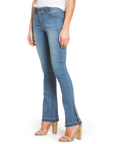 Wit \u0026 Wisdom Denim Ab-solution Split Release Hem Jeans (regular \u0026 Petite)  in lb Light b (Blue) - Lyst