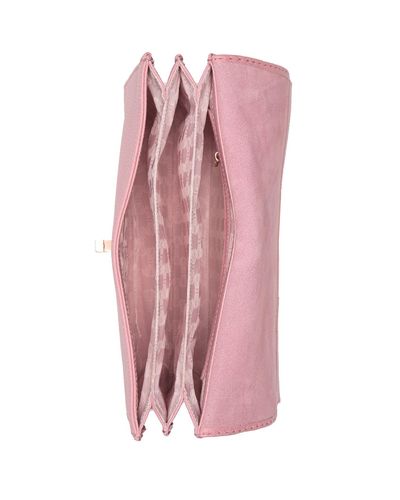 ted baker jessi pale pink concertina leather shoulder bag
