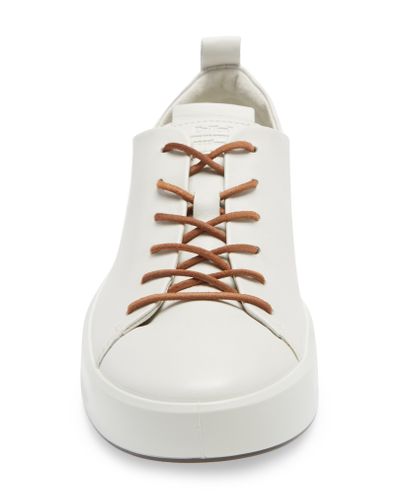 Ecco Leather Soft Vii Sneaker in White for Men - Lyst