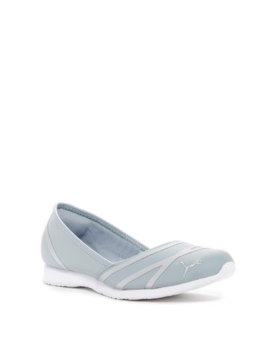 PUMA Synthetic Vega Ballet Sneaker Flat in Grey (Gray) - Lyst