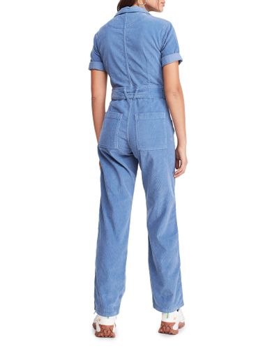BDG Urban Outfitters Belted Corduroy Jumpsuit in Blue - Lyst