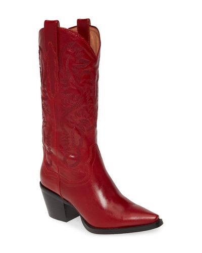 Jeffrey Campbell Dagget Western Boot in Red - Lyst