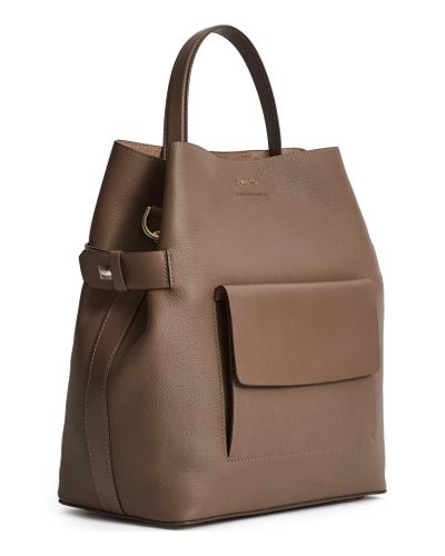 reiss freya leather bucket bag