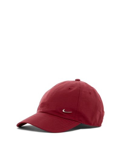 nike metal swoosh cap red