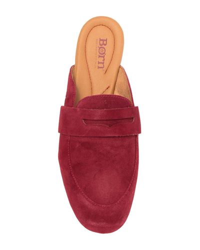 born cayo leather penny loafer mule